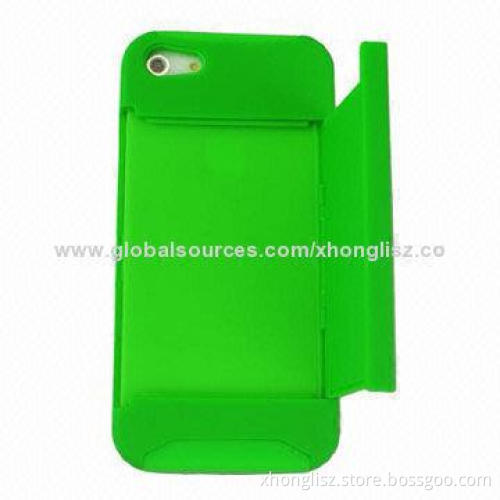 Silicone Mobile Phone Case for iPhone, Convenient Stand, Fashion Colors